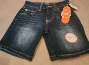 Wonder Nation NWT Boys Size 4 Straight Leg Jean Shorts, Adjustable Waist,