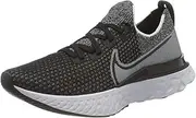 [Nike] Men's React Infinity Run Fk Shoe, Black Black Fwhite, 7 US