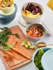 5pc Mixing Bowl Set with Lids Plastic Kitchen Storage Containers Multi Color
