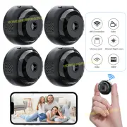 4X 1080P HD Mini Camera CCTV Wireless WiFi Home Security Indoor Night Vision Cam