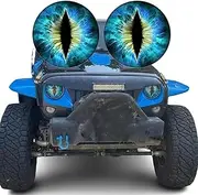 Beast Eyes Headlight Decals,Eye Decals for Jeep Headlights, 3D Stereo Eyes Headlight Jeep Decals Stickers,Funny Decals for Truck Car Body Window (Blue)
