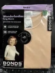 BONDSUnisex Baby WONDERBODIES Long Sleeve One Piece.0-3 Months / 000. BNWT x2