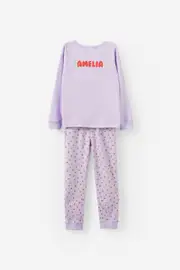 [Cotton On Kids] Cotton On Kids - Serena Long Sleeve Pyjama Set License Personalised - Lcn ssc vintage lilac/strawberry shortcake 3 LCN SSC VINTAGE LILAC/STRAWBERRY SHORTCAKE