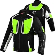 JAG Motorcycle Jacket All Season Motorbike Riding Armored Jacket, Dual Sports Water-Resistant Cordura Protective Gear For Men