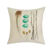 Feather, Eggs And Branches With Feather Down Insert Pillow