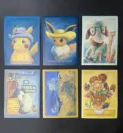 Van Gogh Pokemon Center FULL Set - Pikachu Grey Hat, Individual Card Sleeves
