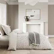Bedeck Ayda Bed Duvet Quilt Cover Set With Pillowcases Chalk