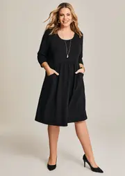 [Taking Shape] Plus Size Women's Empire Line Dress Size 12 in Black - Taking Shape Black