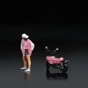 1/64 Scale People Figurine Mini People Model for Miniature Scene Dollhouse