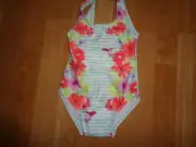 NWT Gymboree Spring Getaway flower stripped one piece swim suit 18-24