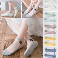 在飛比找蝦皮購物優惠-🌸【5雙裝】夏季水晶襪 韓國超薄玻璃絲隱形襪 淺口襪 短襪女