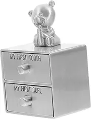 HOMOCONO Tooth Keepsake Box Drawer Type Organizer for First Tooth and Fetal Hair Storage Adorable Nursery Decor Lightweight and