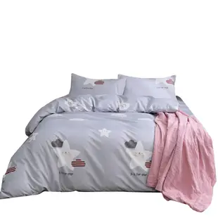 【岱思夢】 床包 被套 單人 雙人 加大 特大 星星相印 雲絲棉 涼被 枕頭套 四件組 兩用被床包 舒柔棉 床罩 台灣製