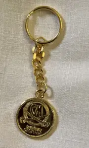 Captain Morgan Rum Coin Metal Keychain Promotional Advertising Item