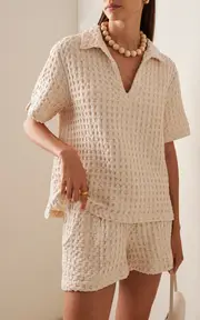 [Oas] Jaffa Waffle-Knit Cotton Shirt