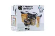 6pc Lemon And Lime Crystal Fresh Air-Tight Food Rice Pasta Storage Containers