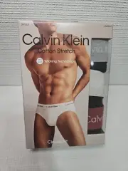 Calvin Klein Underwear 3 Pack Hip Brief Black Cotton Stretch Men Size XXL