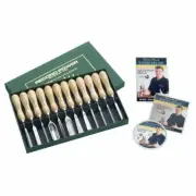 NEW Record Power RPCV12A 12 Piece Carving Chisel Set Booklet & Instructional DVD