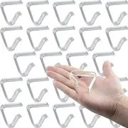 24 Pack Plastic Large Tablecloth Clips Clear Picnic Table Cloth Clips