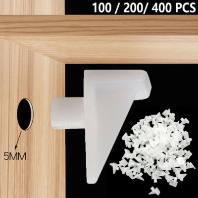 Lot of 5mm Plastic Shelf Support Peg Cabinet Shelf Clip Shelf Bracket Holder Peg