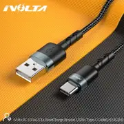 Bundle of 3 - iVolta [RC-101a] BoostCharge 2m Braided USB to Type-C Cable