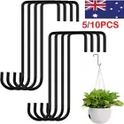 5/10X Fence Hooks Heavy Duty Over Door Hooks Plant Hanger Garden Hanging Bracket
