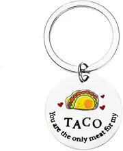 [Kefley] Funny Gifts for Boyfriend Keychain for Men Couples You Are The Only Meat for My Taco