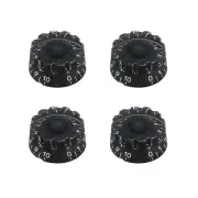 Notched Speed Knobs Speed Volume Tone Control Knobs Black 4Pcs