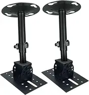 Ceiling Speaker Mount Speaker Bracket Stand Steel Black Simple Installation Living Rooms Retractable Speaker Mounting Bracket
