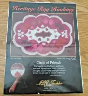 RARE 2001 MCG Heritage Rug Hooking Kit "Circle of Friends" 20x27 NEW/Opened Box