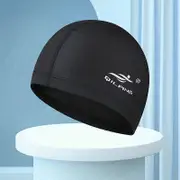 1pc Waterproof Swimming Cap for Long Curly Hair - Ear Protection for Adults - Ideal for Training and Competition Black
