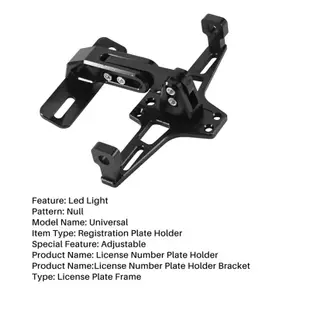 山葉 2 件裝數控車架摩托車牌照架牌照架支架帶 LED 燈可調節,適用於 Yamaha Bws R25 R3 Mt03