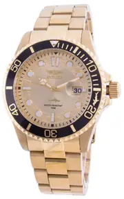 Invicta Pro Diver Champagne Dial Stainless Steel Date 30025 Quartz Mens Watch