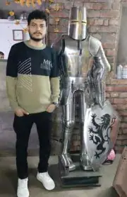Knight Costume Medeival Suit Full Body Armor Crusader Combat Armour Costume