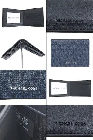 MICHAEL KORS 經典老花皮夾 防刮PVC皮革 男夾 短夾 錢包 卡片夾 M20242 MK(現貨)▶指定Outlet商品5折起☆現貨