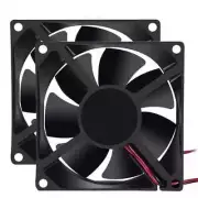 2Pcs 12V 3.14in 0.98in Fan 80mm x 80mm x 25mm Fan DC 12V 8025 Brushless Cooli...
