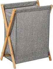 Laundry Basket Clothes Hamper Washing Basket Wooden Foldable Dirty Clothes Storage Basket Clothes Household Holds 50 Thin Clothes Laundry Hamper Clothes Storage Basket
