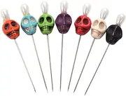 BLESSUME 7pcs Gothic Skull Pattern Pins Evil Voodoo Curse Needles Vent Toys for Adults