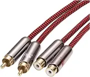Audio Cable Dual RCA M to Dual RCA F Compatible with TV AMP Speaker Subwoofer 2*RCA Male to Female Extension OFC Cable 1M 2M 3M 5M 8M(5meter)