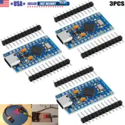 3Pcs ATmega32U4 Pro Micro Controller 5V 16MHz with Micro-USB for Arduino IDE