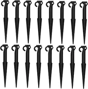 Zerodeko 20pcs Plastic Tent Pegs: Ground Landscape Fabric Stakes Sand Pegs Windproof Ground Anchors For Camping Beach And Outdoor Activities