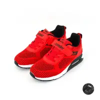 在飛比找Yahoo奇摩購物中心優惠-COMBAT艾樂跑童鞋-氣墊系列透氣運動鞋-黑/紅(TD63