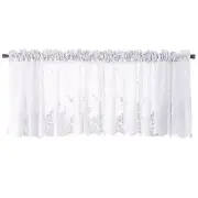 Curtain Home Kitchen Cafe Lace Valance Window Sheer Voile Short Panel Home Decor