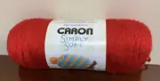 Caron Simply Soft Acrylic Crochet Knitting Yarn 6oz - Harvest Red