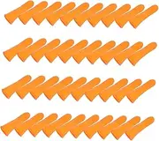 GARVALON 100pcs Non-slip Latex Finger Protectors Skid Resistant Finger Covers for Agriculture Labor Gardening Kitchen Sculpture