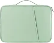 Universal Laptop Sleeve Case Handbag Zipper Closure Computer Scratch Proof Carrying Bag Shockproof for Laptops Tablet, Green, 12.9-13 inch