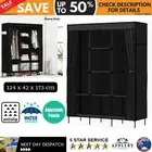 Clothes Wardrobe Closet Storage Large Portable Organiser with Shelf Black