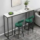 Real Marble Console Table Long Sofa Side Table Hall Desk for Living Dining Room