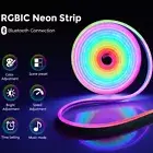 IP67 RGBIC LED Neon Strip Flex Rope Lights Party Bar Garden TV Back Sign Decor