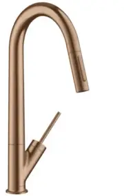 Hansgrohe sink mixer Axor Starck 10821310 Brushed Red Gold